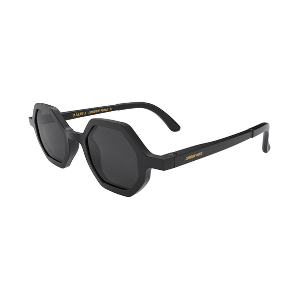 London Mole Malibu Sunglasses In Rubberised Black