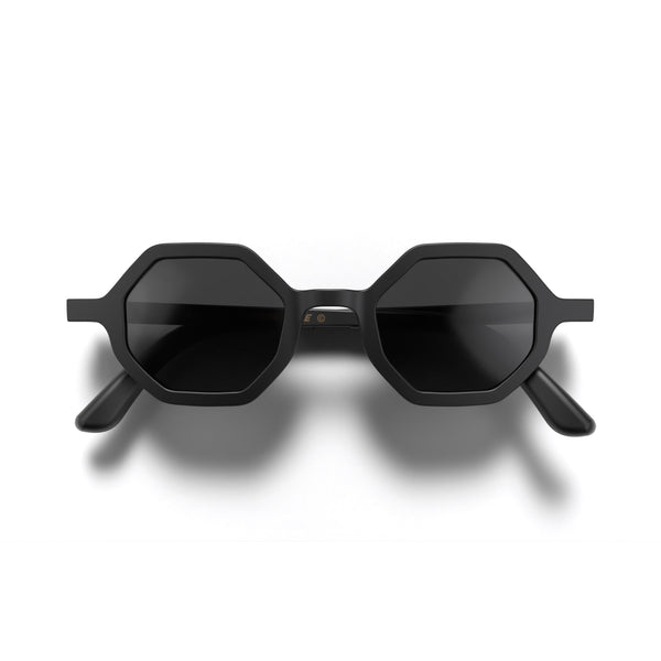 london mole Malibu sunglasses in rubberised black