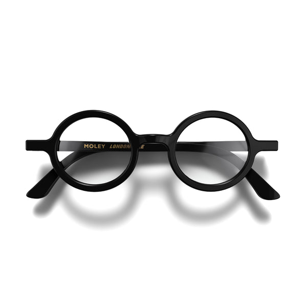 london mole Moley reading glasses in gloss black