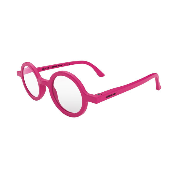 London Mole Moley Reading Glasses In Matt Pink