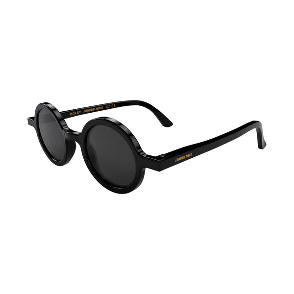 London Mole Moley Sunglasses In Gloss Black