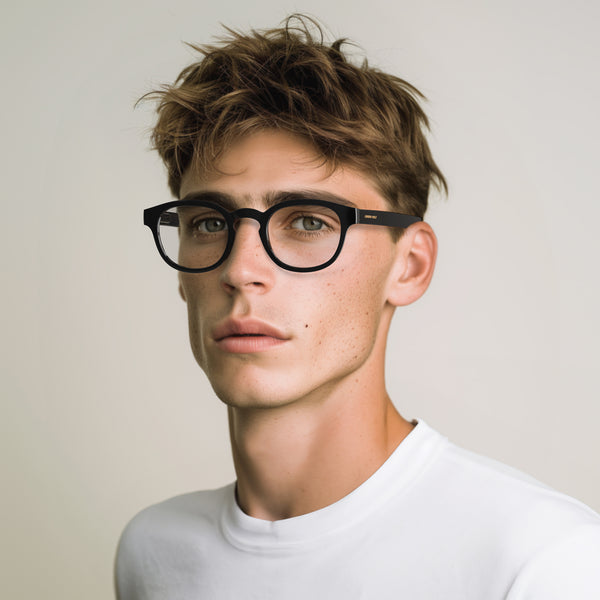 London Mole Monalux Reading Glasses In Gloss Black