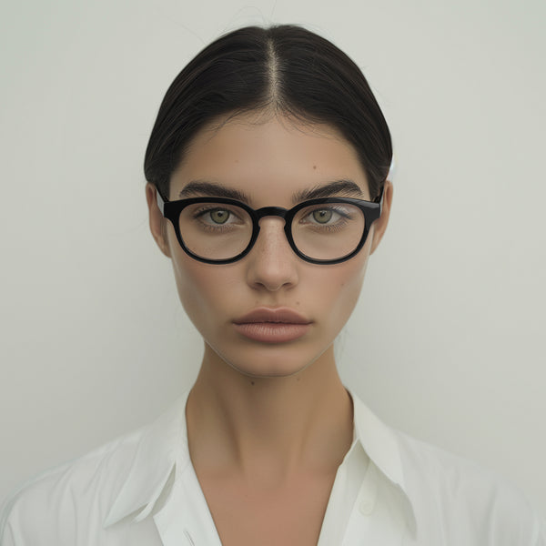 London Mole Monalux Reading Glasses In Gloss Black