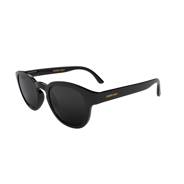London Mole Monalux Sunglasses In Gloss Black