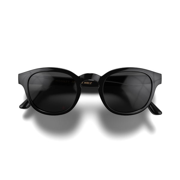 london mole Monalux sunglasses in gloss black