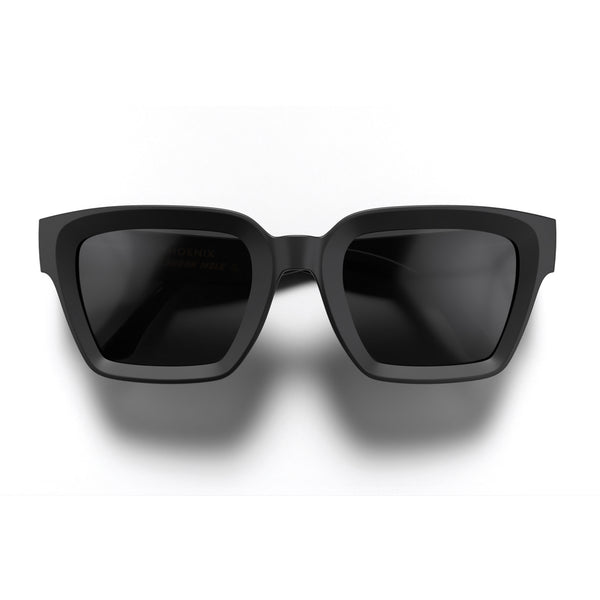 london mole Phoenix sunglasses in rubberised black