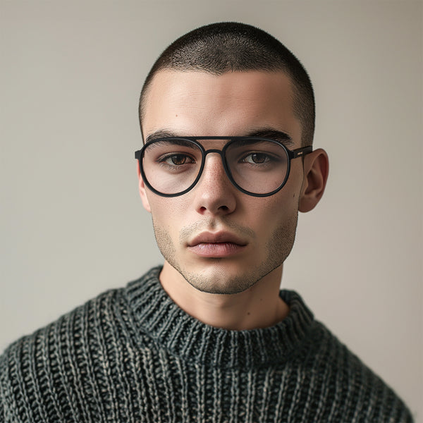 London Mole Pilot Reading Glasses In Matt Black