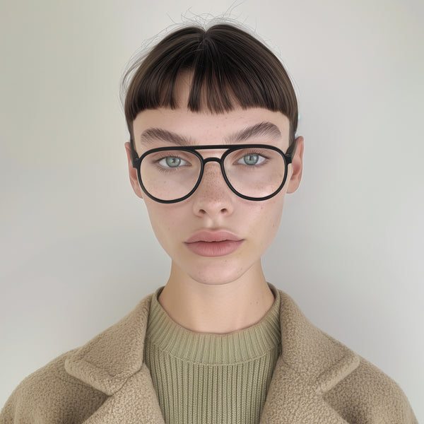 London Mole Pilot Reading Glasses In Matt Black