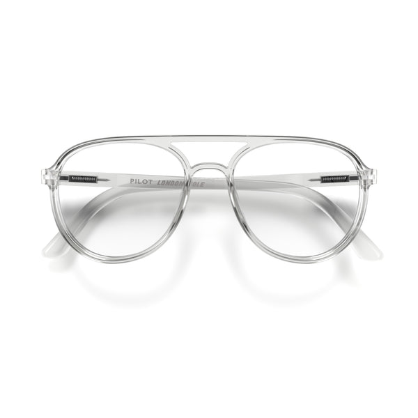 london mole Pilot reading glasses in transparent