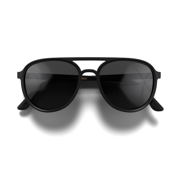 london mole Pilot sunglasses in matt black