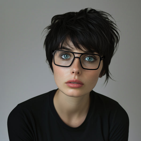 London Mole Spy Blue Blocker Glasses In Matt Black