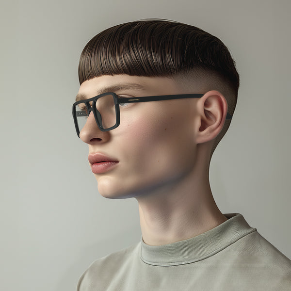 London Mole Spy Blue Blocker Glasses In Matt Black