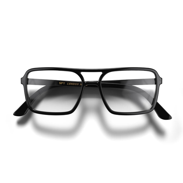 london mole Spy reading glasses in gloss black