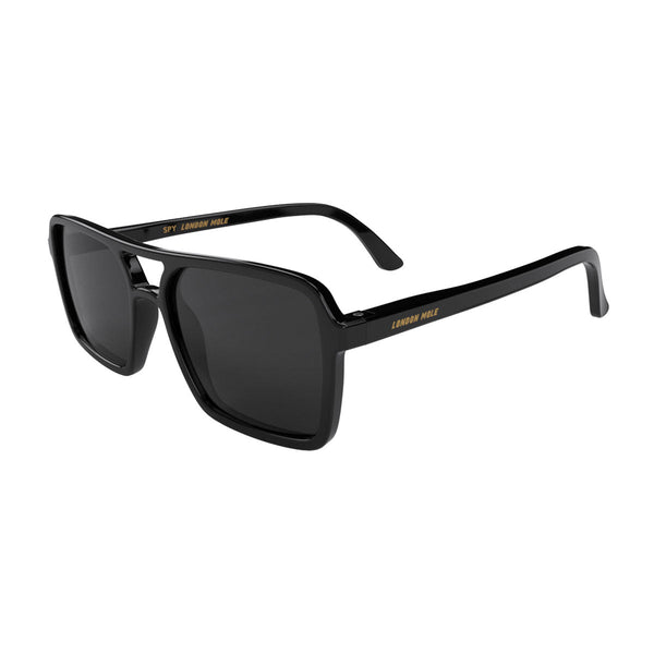 London Mole Spy Sunglasses In Gloss Black