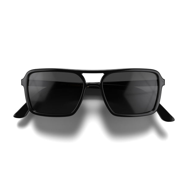 london mole Spy sunglasses in gloss black