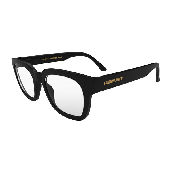 London Mole Tricky Reading Glasses In Matt Black