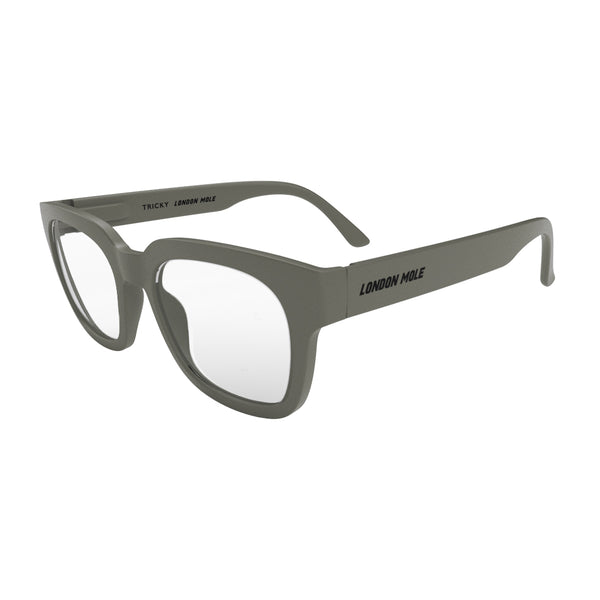 London Mole Tricky Reading Glasses In Matt Grey