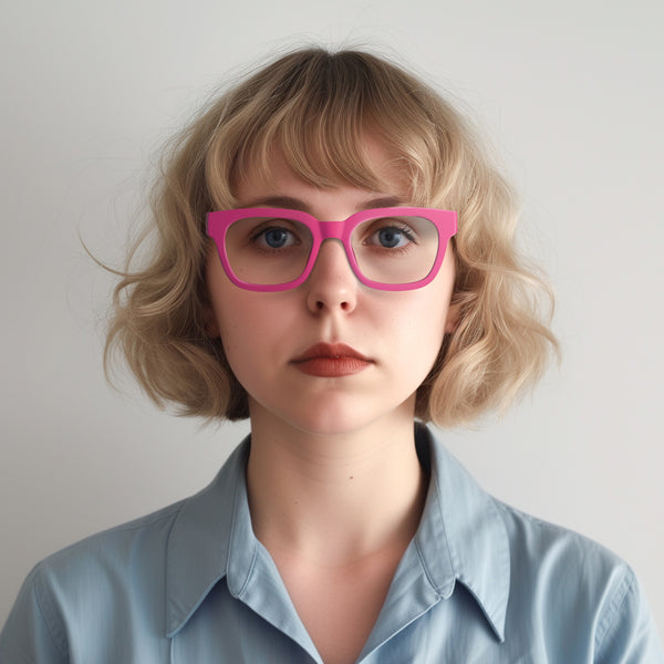 London Mole Tricky Reading Glasses In Matt Pink