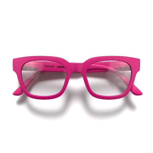 london mole Tricky reading glasses in matt pink