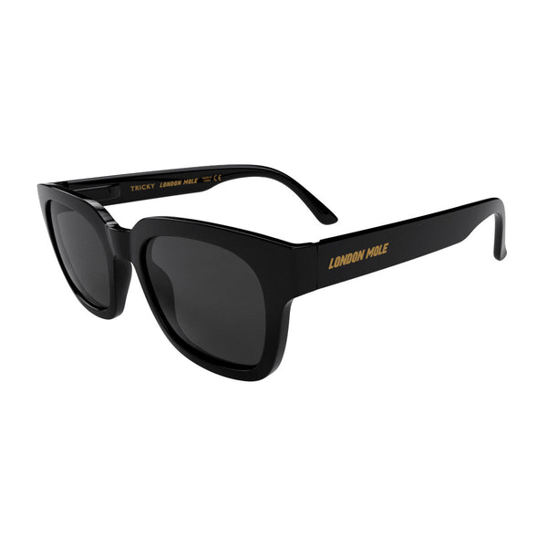 London Mole Tricky Sunglasses In Gloss Black