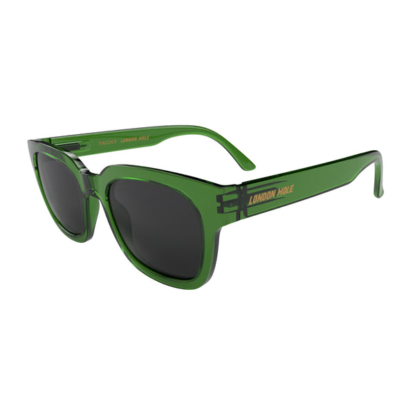 London Mole Tricky Sunglasses In Transparent Green