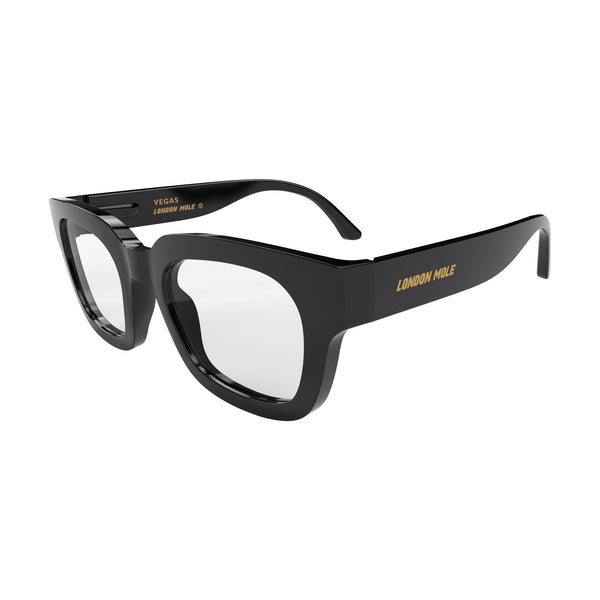 London Mole Vegas Reading Glasses In Gloss Black