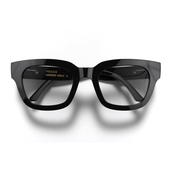 london mole Vegas reading glasses in gloss black