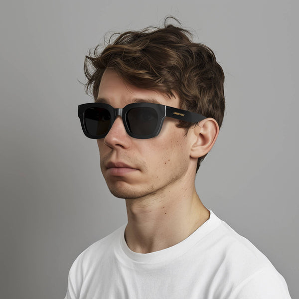 London Mole Vegas Sunglasses In Gloss Black