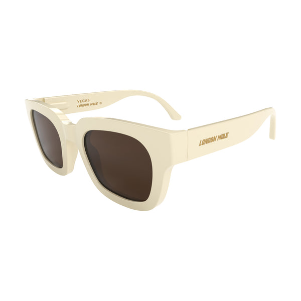 London Mole Vegas Sunglasses In Gloss Cream