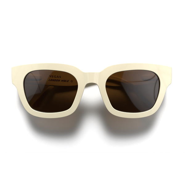 london mole Vegas sunglasses in gloss cream