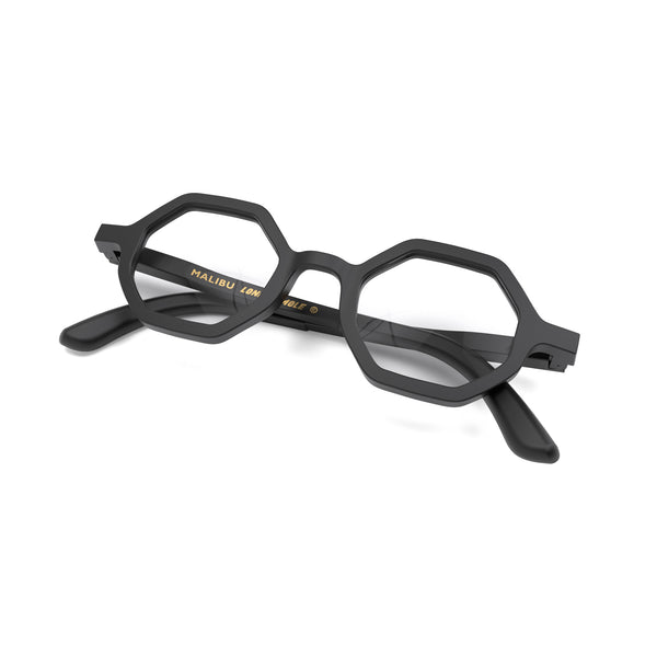 London Mole Malibu Reading Glasses In Rubberised Black
