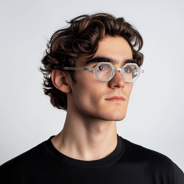 London Mole Malibu Reading Glasses In Rubberised Transparent