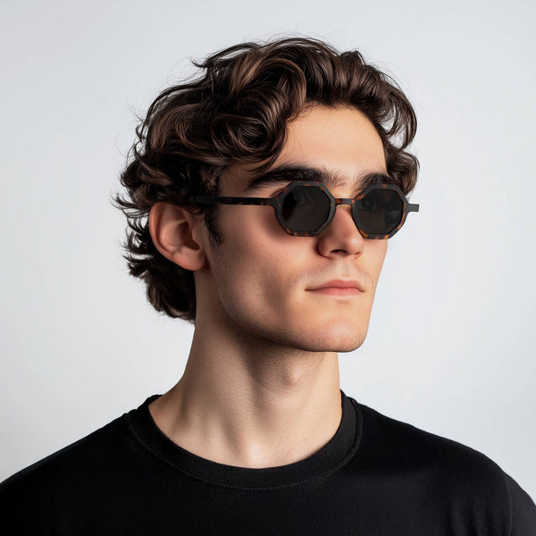 London Mole Malibu Sunglasses In Rubberised Tortoiseshell
