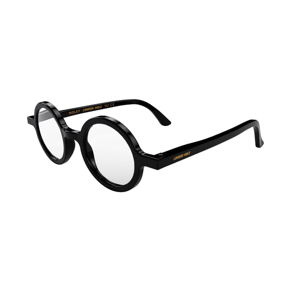 London Mole Moley Blue Blocker Glasses In Gloss Black