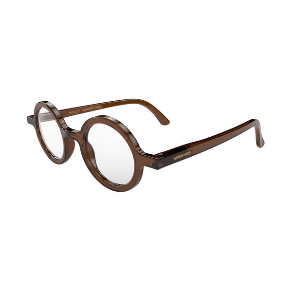 London Mole Moley Blue Blocker Glasses In Transparent Brown