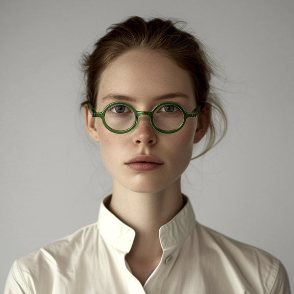 London Mole Moley Blue Blocker Glasses In Transparent Green