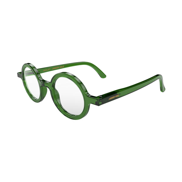 London Mole Moley Blue Blocker Glasses In Transparent Green