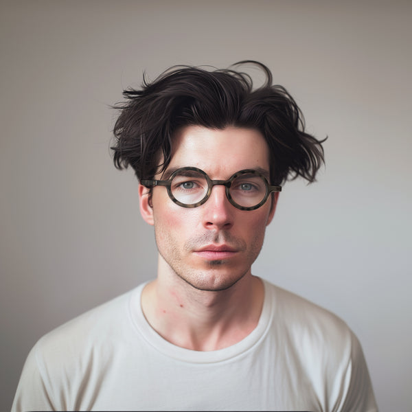 London Mole Moley Reading Glasses In Matt Pale Tortoiseshell