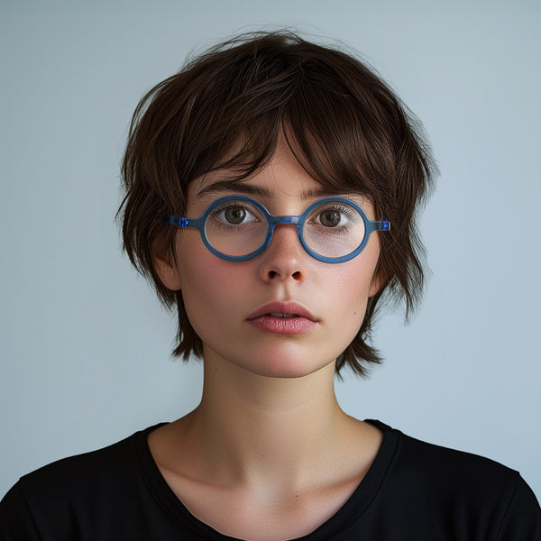 London Mole Moley Reading Glasses In Transparent Blue