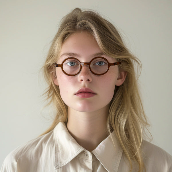 London Mole Moley Reading Glasses In Transparent Brown
