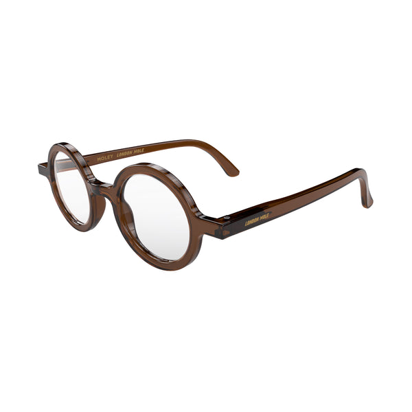 London Mole Moley Reading Glasses In Transparent Brown