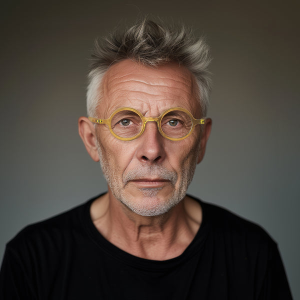 London Mole Moley Reading Glasses In Transparent Yellow