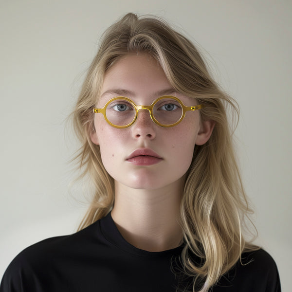 London Mole Moley Reading Glasses In Transparent Yellow