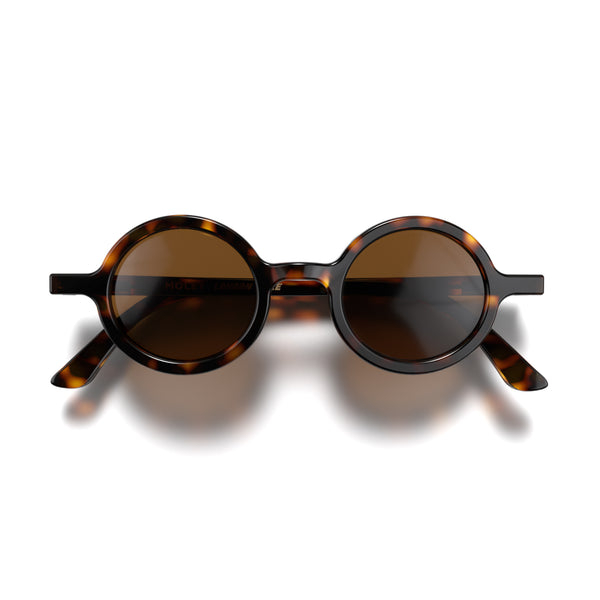 london mole Moley sunglasses in gloss tortoiseshell with brown lenses