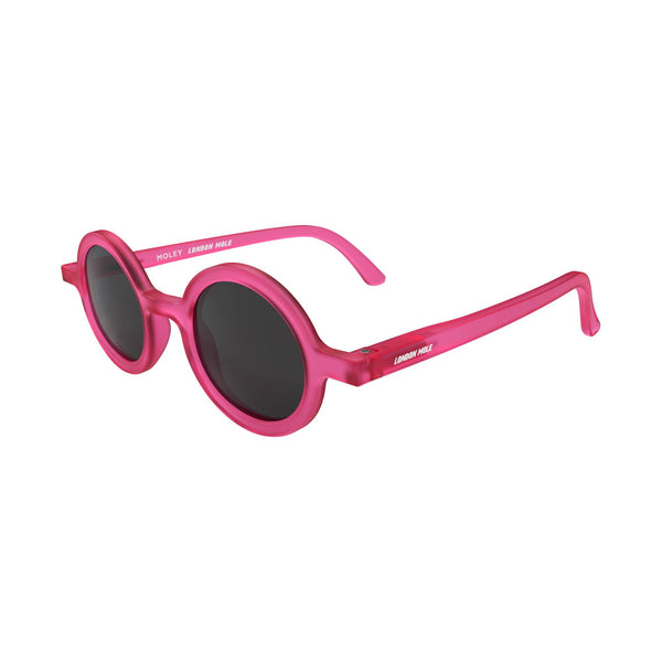 London Mole Moley Sunglasses In Rubberised Fluorescent Transparent Pink