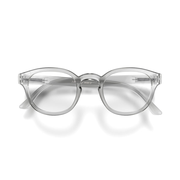 london mole Monalux blue blocker glasses in transparent