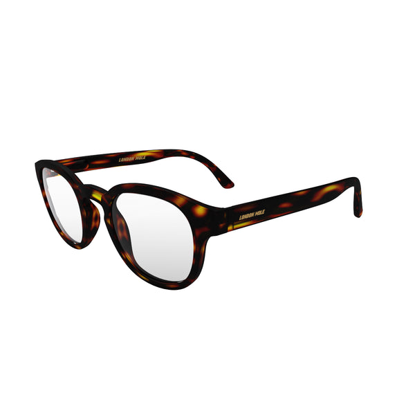 London Mole Monalux Reading Glasses In Matt Tortoiseshell