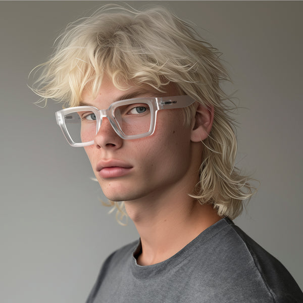 London Mole Phoenix Reading Glasses In Rubberised Transparent