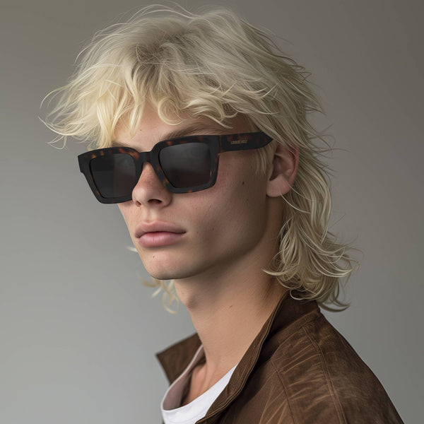 London Mole Phoenix Sunglasses In Rubberised Tortoiseshell