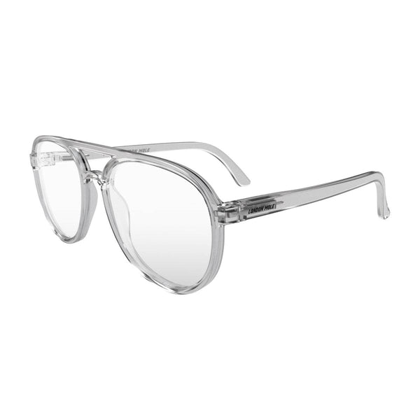 London Mole Pilot Blue Blocker Glasses In Transparent